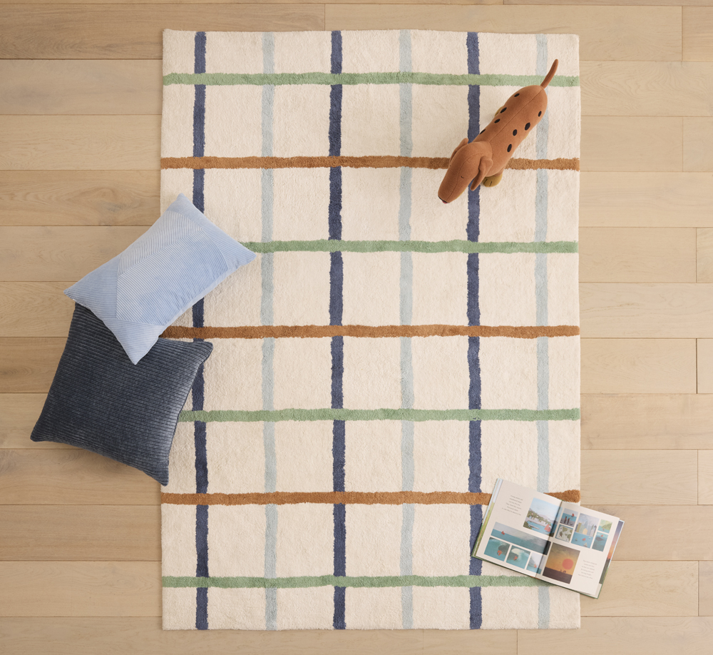 Adairs Kids - Multi Grid Rug | Adairs