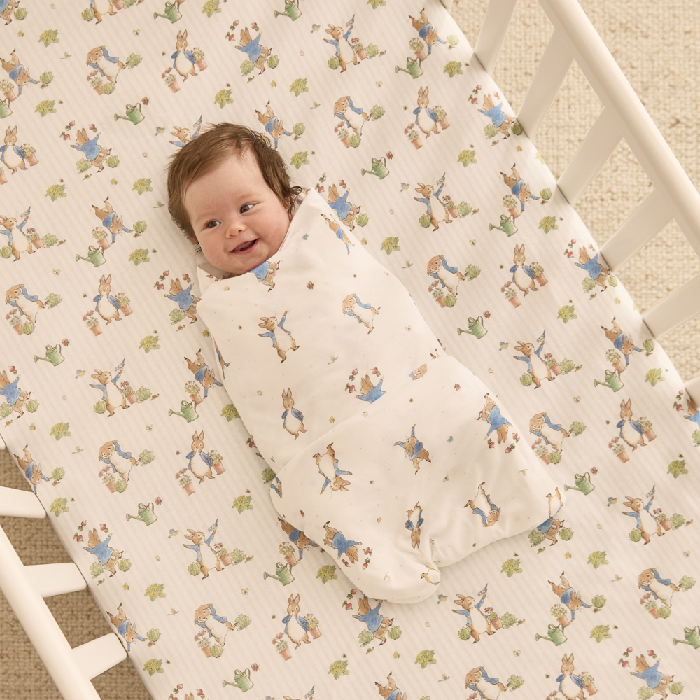 Adairs Kids - Peter Rabbit Muslin Swaddles 2pk | Adairs
