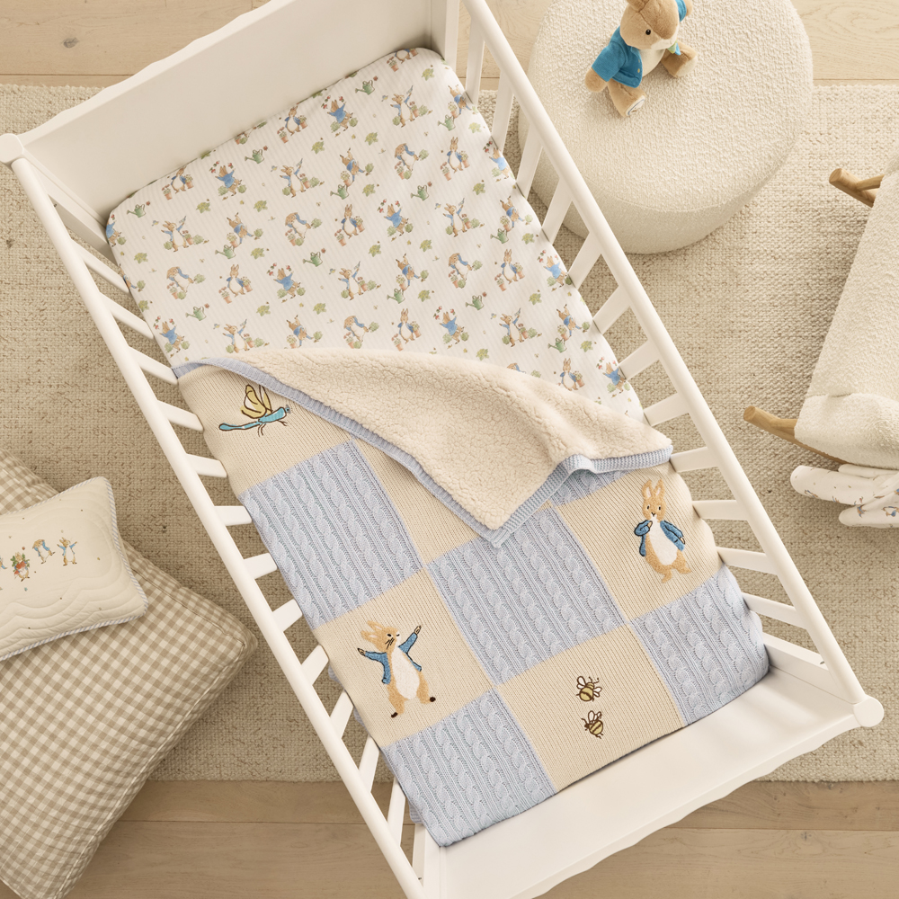peter rabbit cot blanket