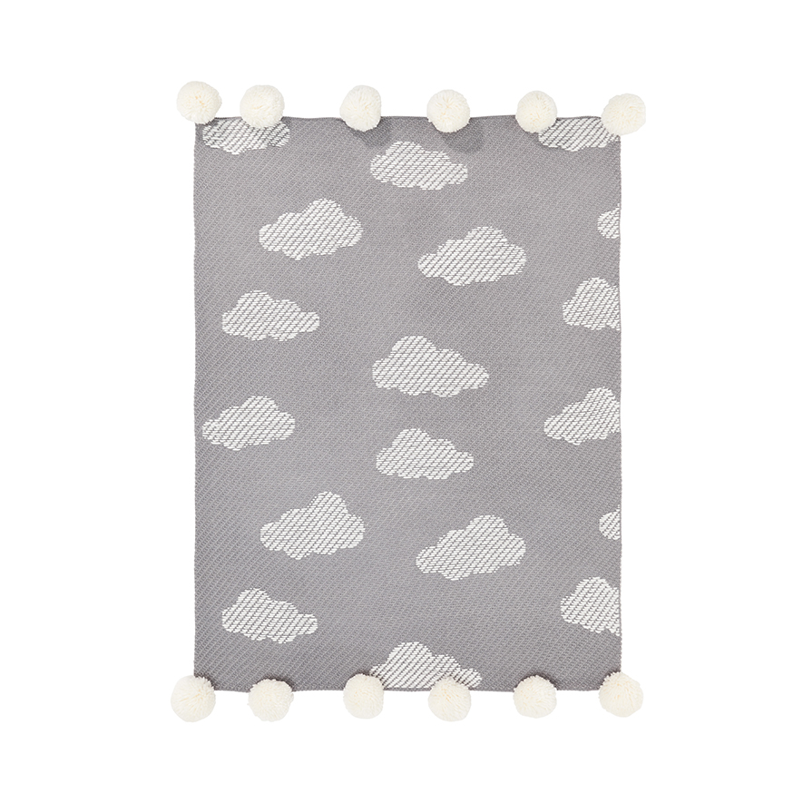 Adairs Baby Cloud Grey Baby Blanket Adairs