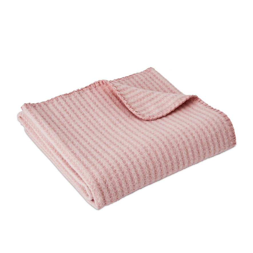 Adairs Baby Bamboo Wool Pink Baby Blanket Adairs