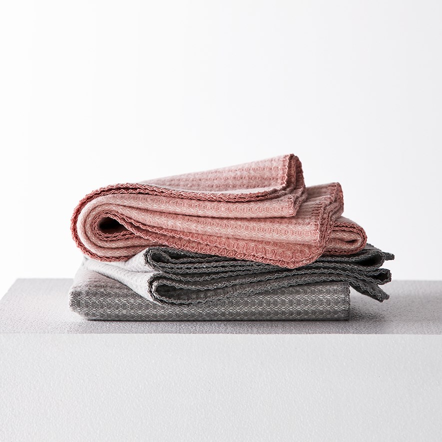 Adairs Baby Bamboo Wool Pink Baby Blanket Adairs