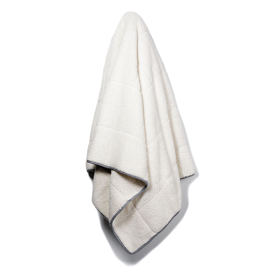 Adairs Kids Shelby Sherpa Blanket Grey Marle Adairs