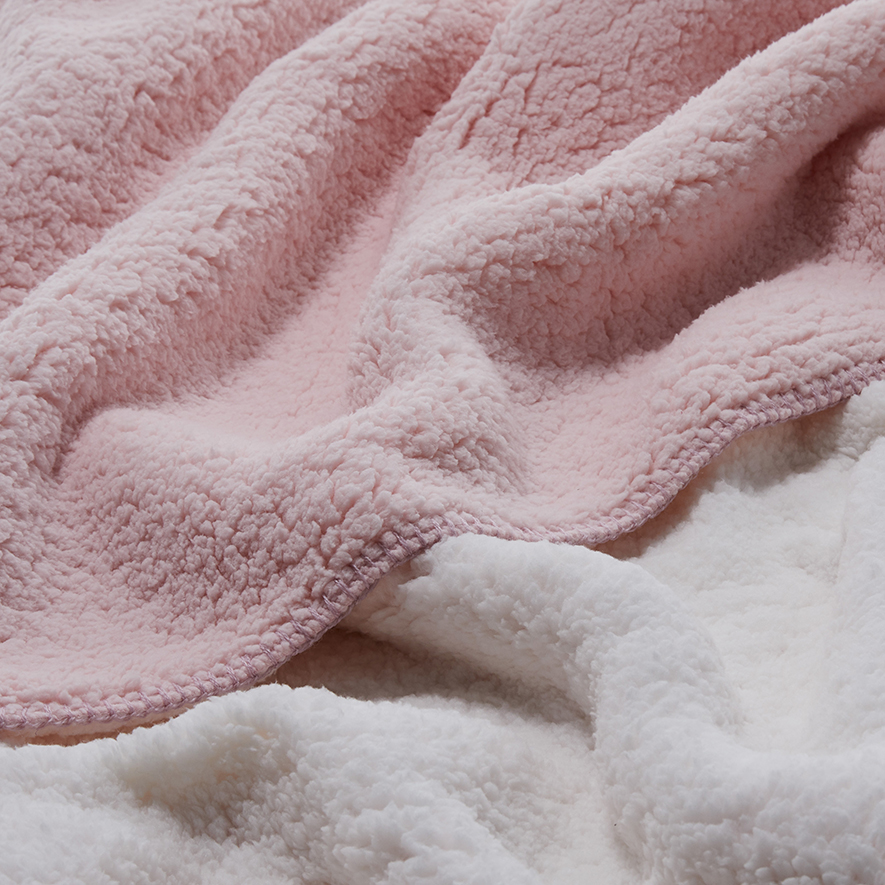 Adairs Kids Kids Sherpa Blanket Pink Adairs