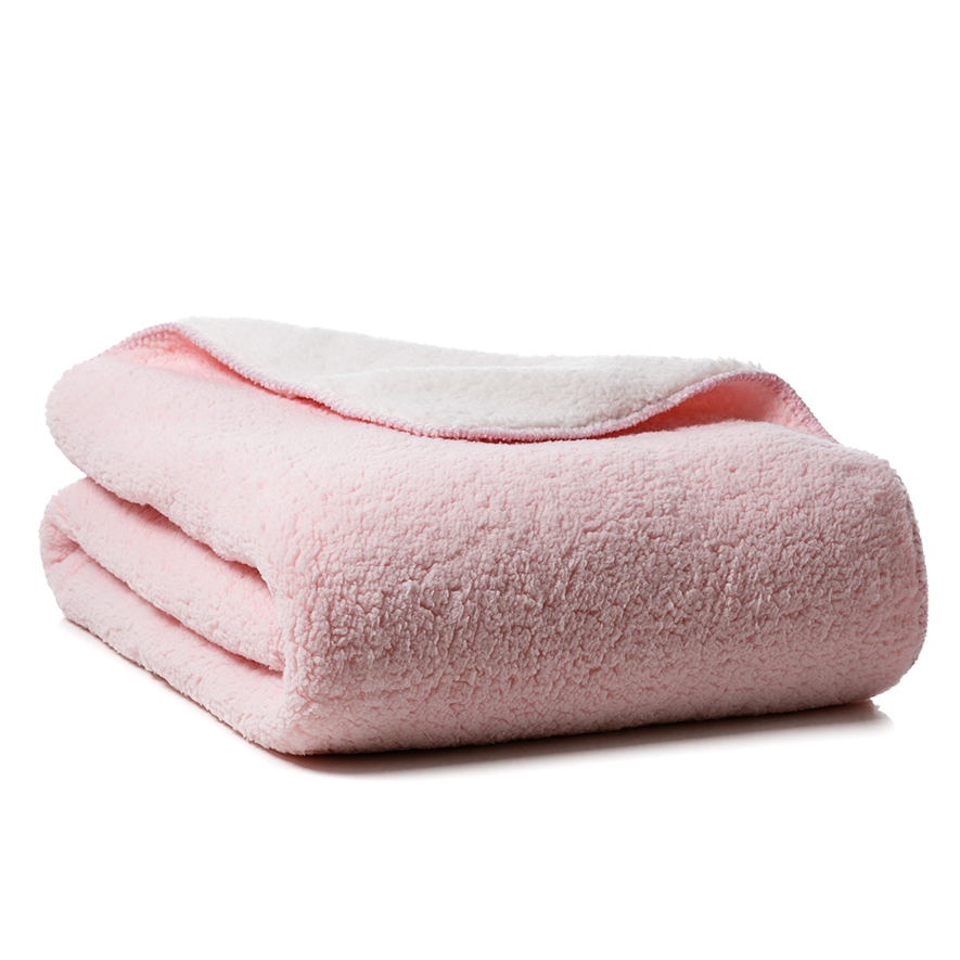 Adairs Kids Kids Sherpa Blanket Pink Adairs