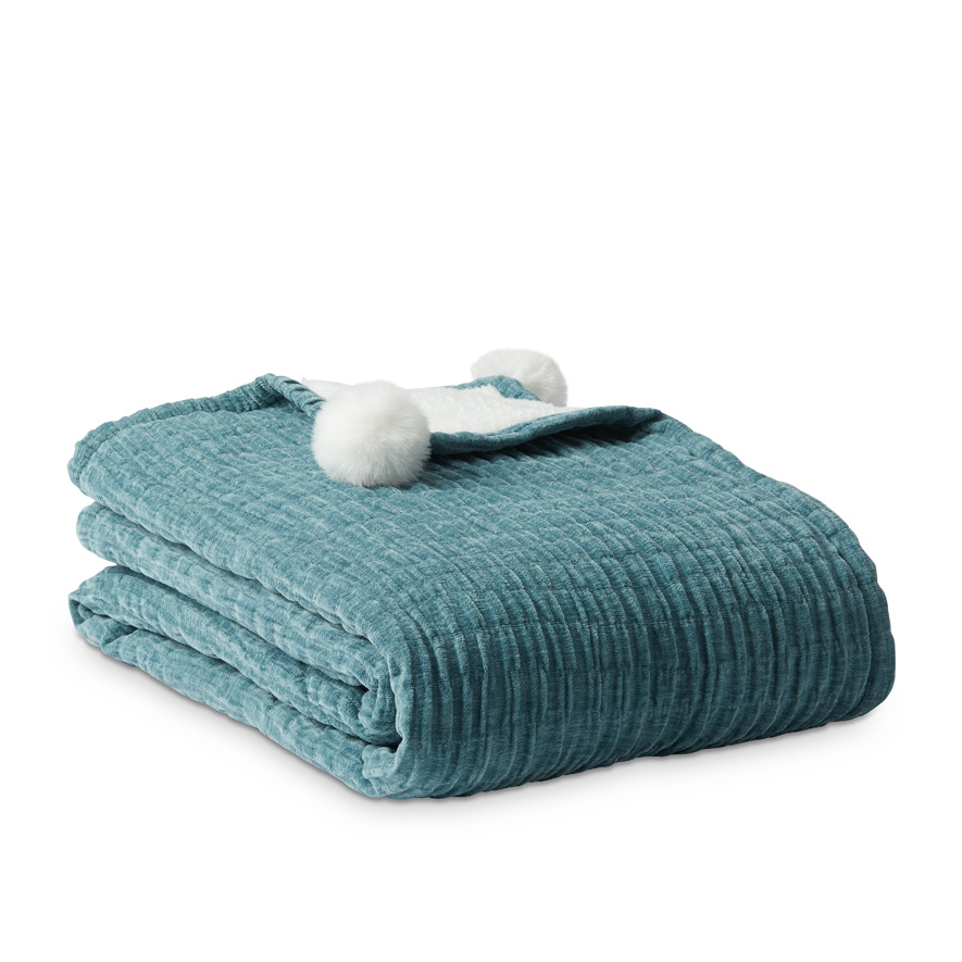 Adairs Kids Dakota Sherpa Forest Blanket Adairs