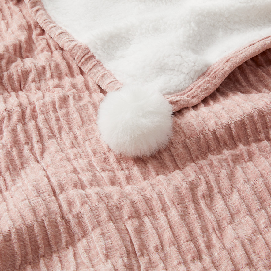 Adairs Kids Dakota Sherpa Rose Pink Blanket Adairs