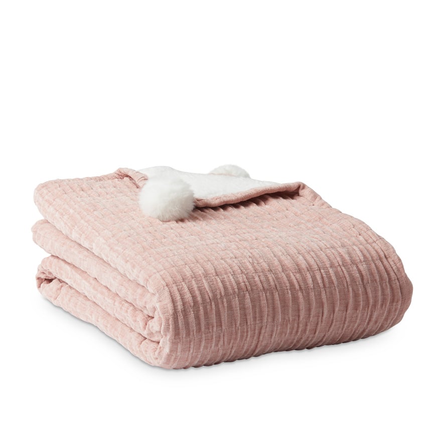 Adairs Kids Dakota Sherpa Rose Pink Blanket Adairs