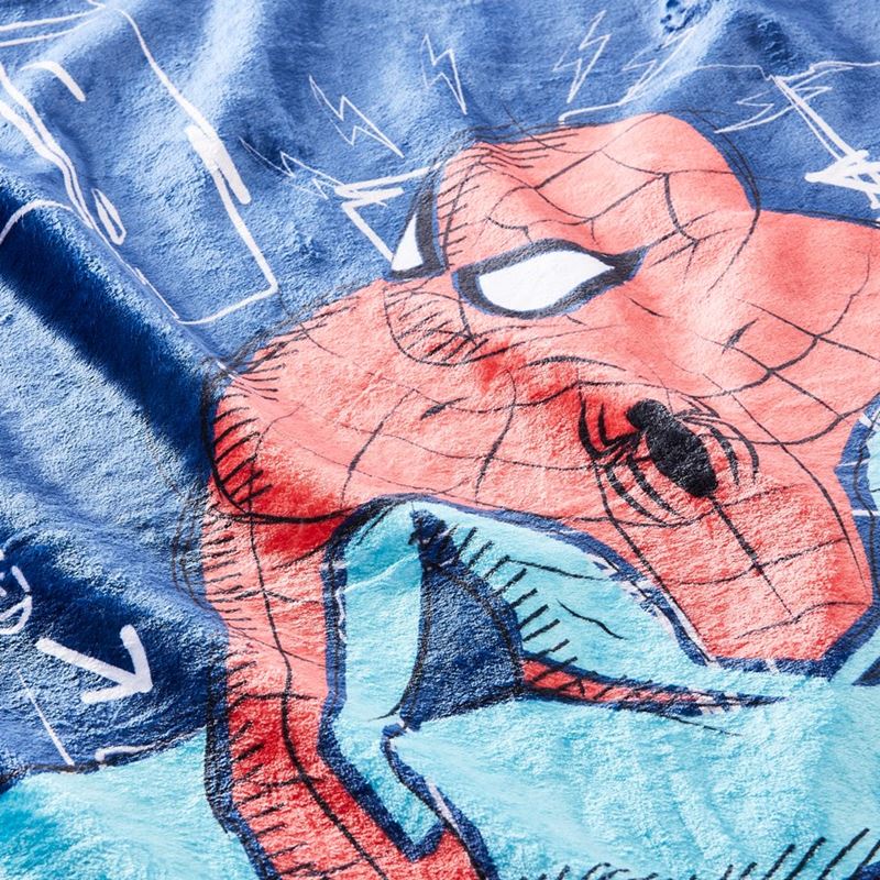 Marvel Spider-Man Blue Spider Sense Fleece Blanket 