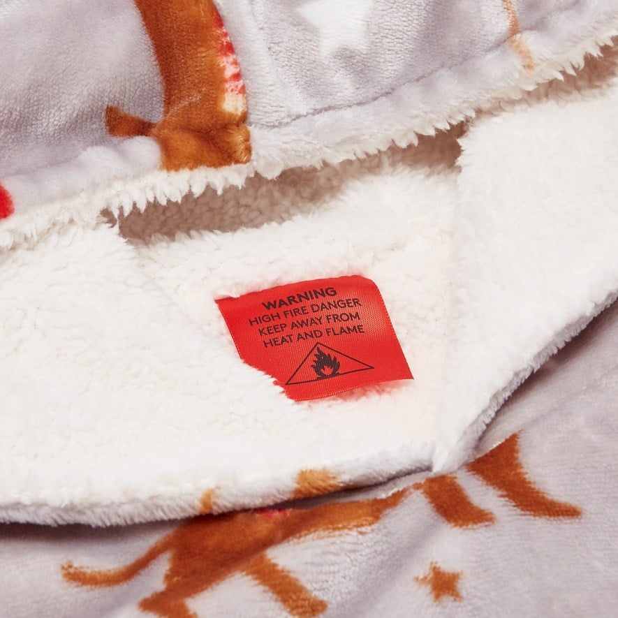 Adairs Kids Kids Hooded Christmas Dachshund Blanket Adairs