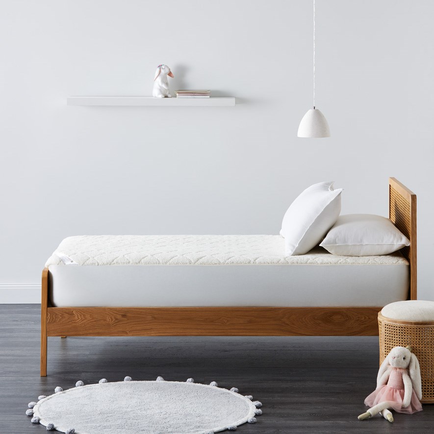 Adairs Kids Sherpa Waterproof Mattress Protector Adairs