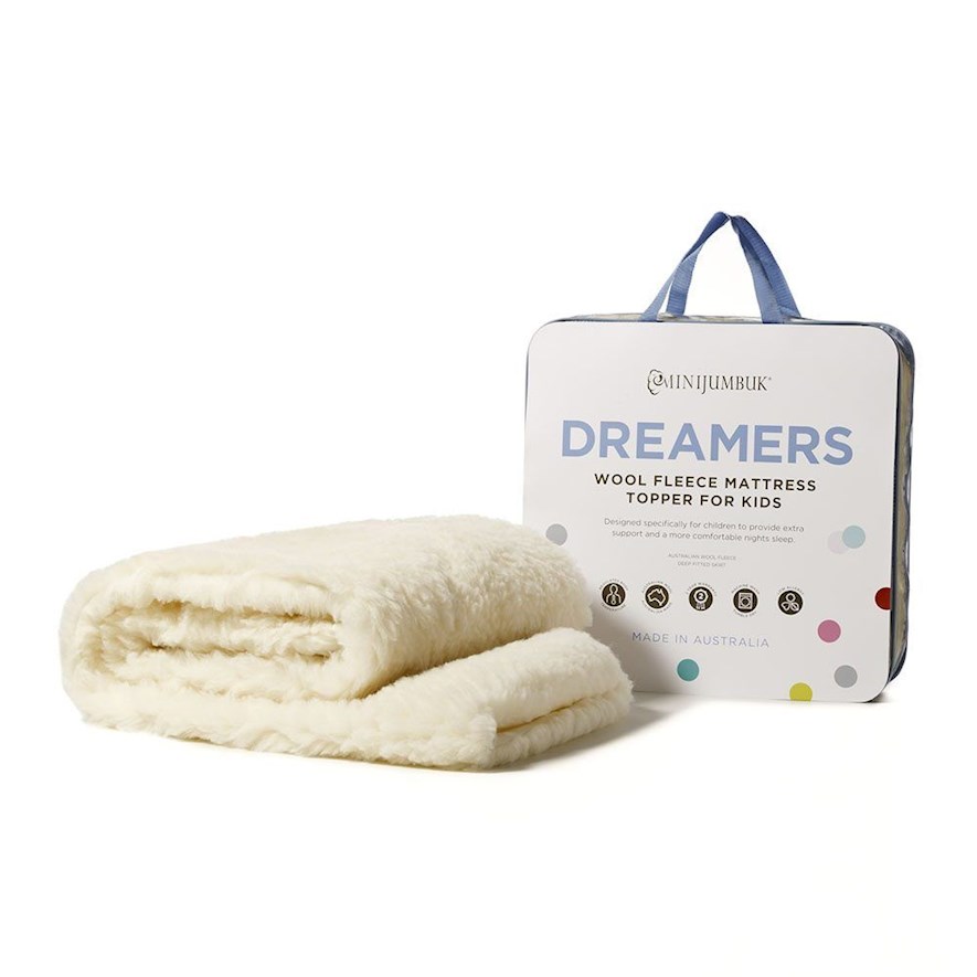 MiniJumbuk Dreamers Kids Australian Wool Mattress Topper Adairs