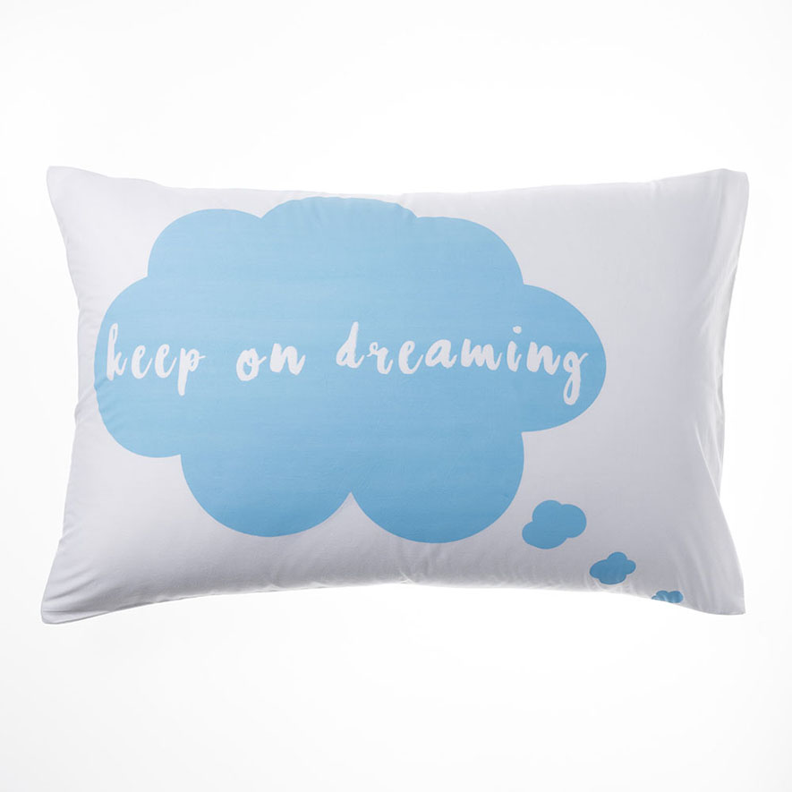 Adairs Kids Keep on Dreaming Text Pillowcase Adairs