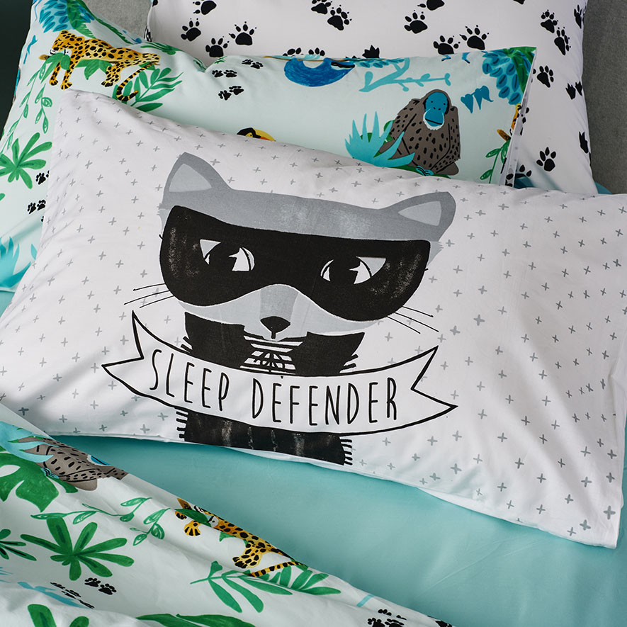 Adairs Kids Sleep Defender Text Pillowcase Adairs