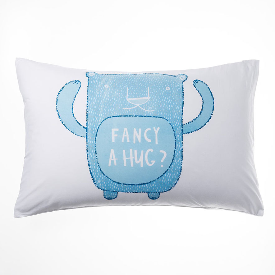 Mint Fancy A Hug Text Pillowcase Adairs