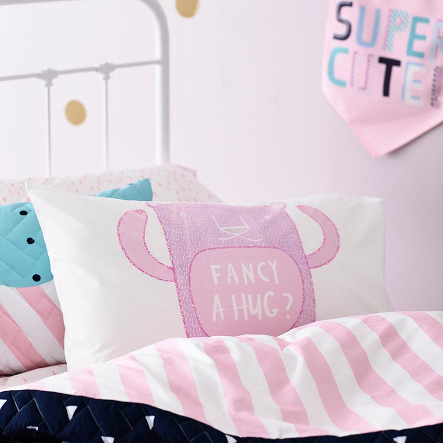 Orchid Fancy A Hug Text Pillowcase Adairs