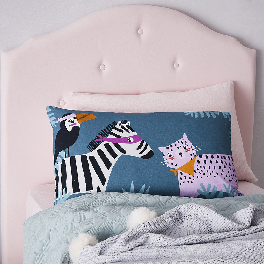 Adairs Kids Text Pillowcase Queen of the Jungle Adairs