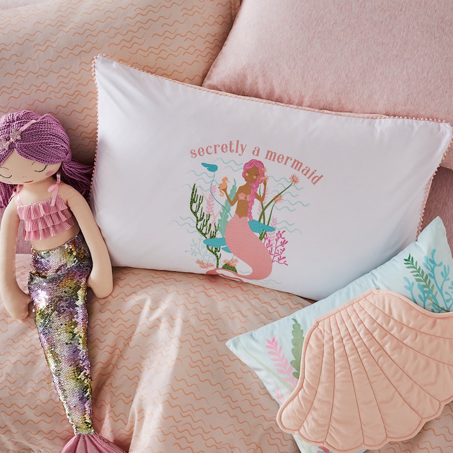 Mermaid pillow store with picture