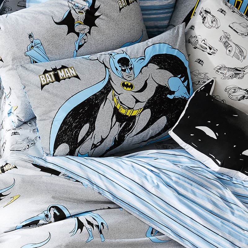 Batman Figure Text Pillowcase  