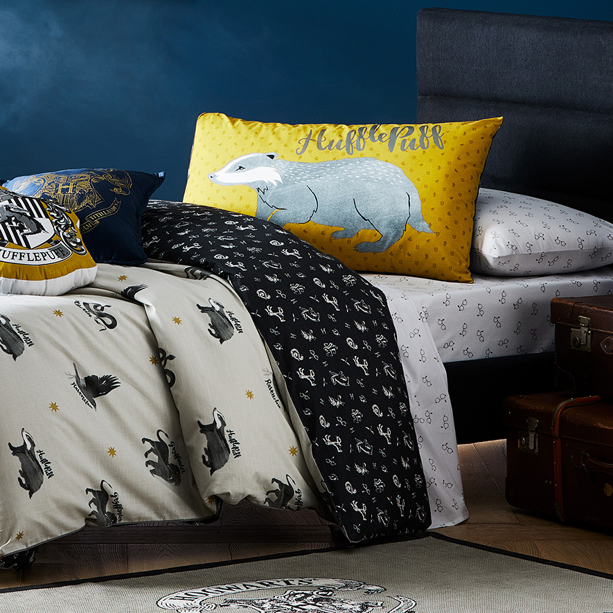 Adairs Kids Harry Potter Collection Hufflepuff Text Pillowcase Adairs