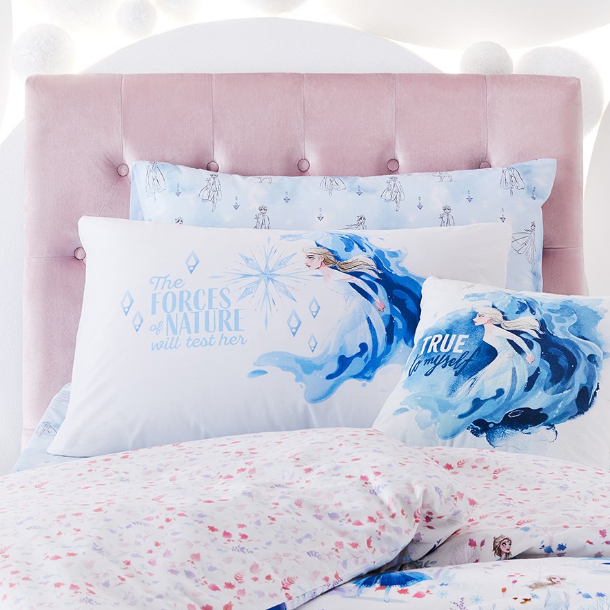 Adairs Kids Disney Frozen 2 Nature Will Test Her Text Pillowcase Adairs