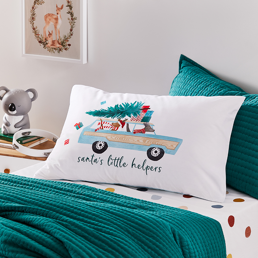 Adairs Kids Christmas Karlson Kangaroo Pillowcase Adairs