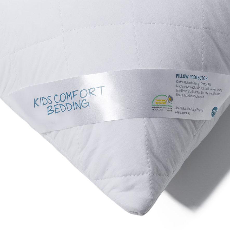 Adairs Kids Cotton Quilted Waterproof Pillow Protector Adairs
