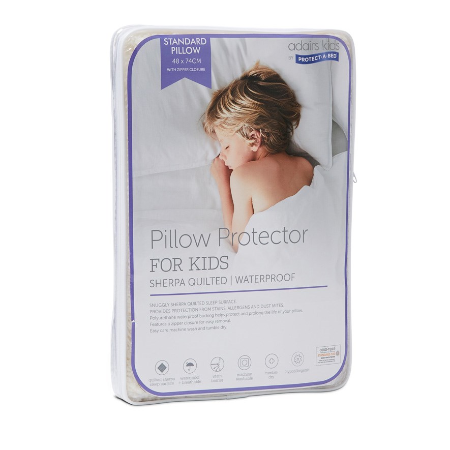 Adairs Kids Sherpa Waterproof Pillow Protector Adairs