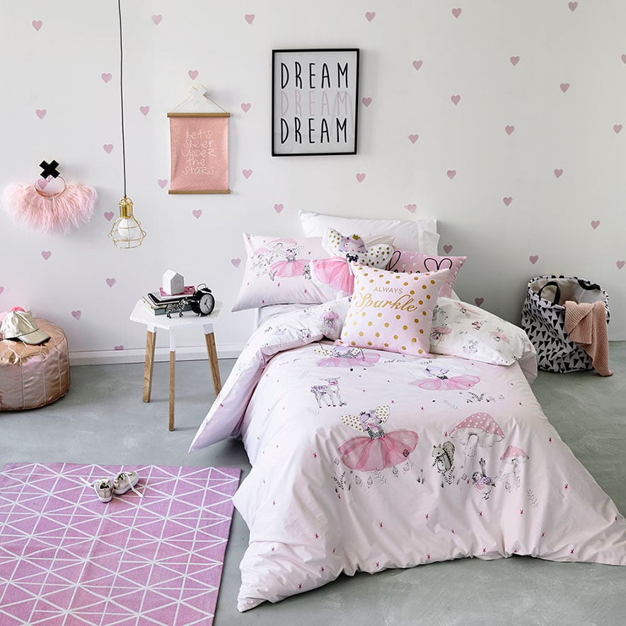 Adairs Kids Fairy Sparkle Quilt Cover Set Adairs