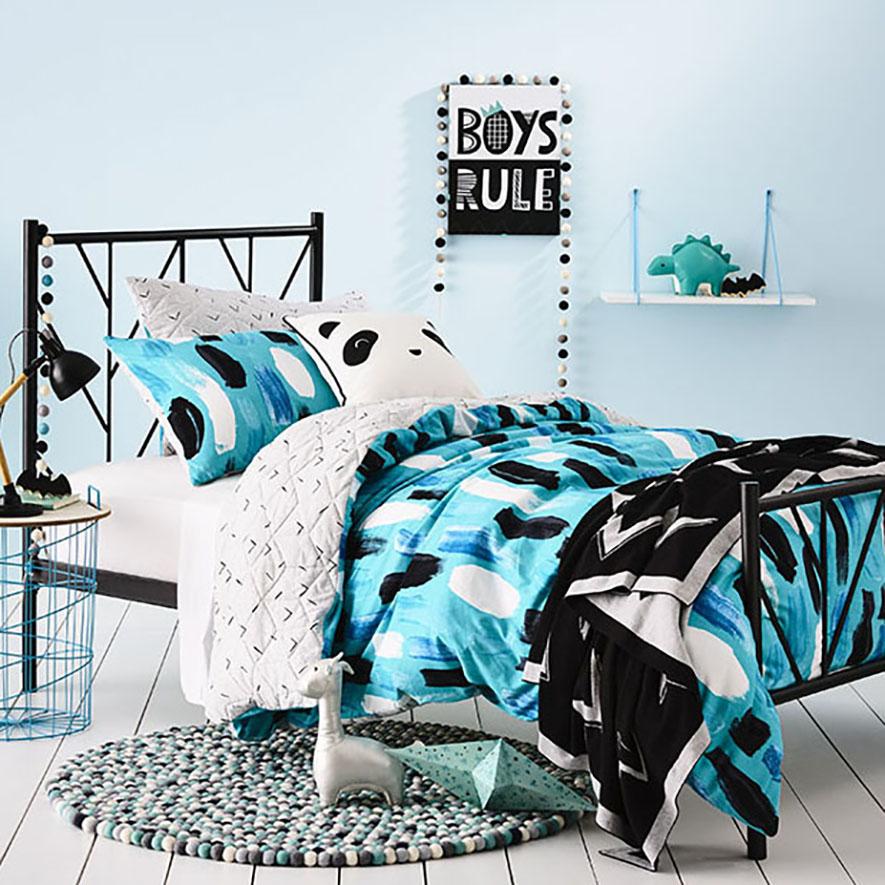 Adairs Kids Archie Jersey Quilted Quilt Cover Set Adairs