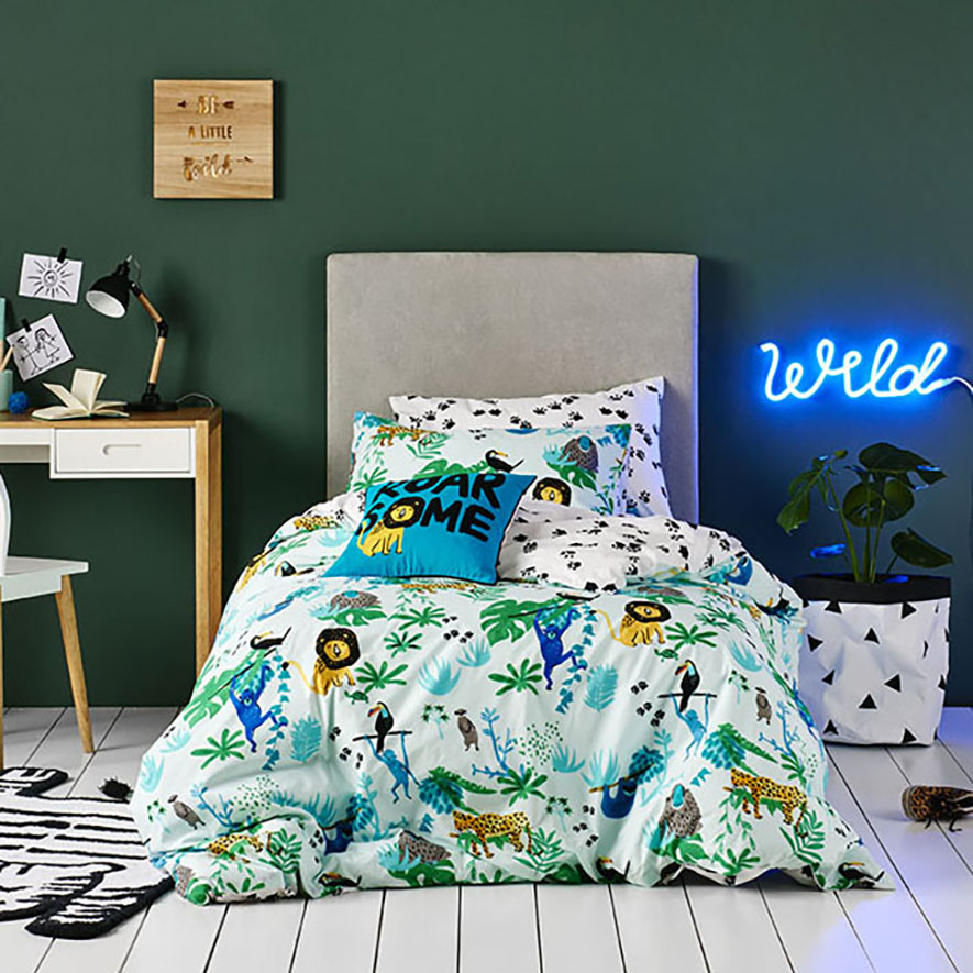 Adairs Kids Jungle Safari Quilt Cover Set Adairs