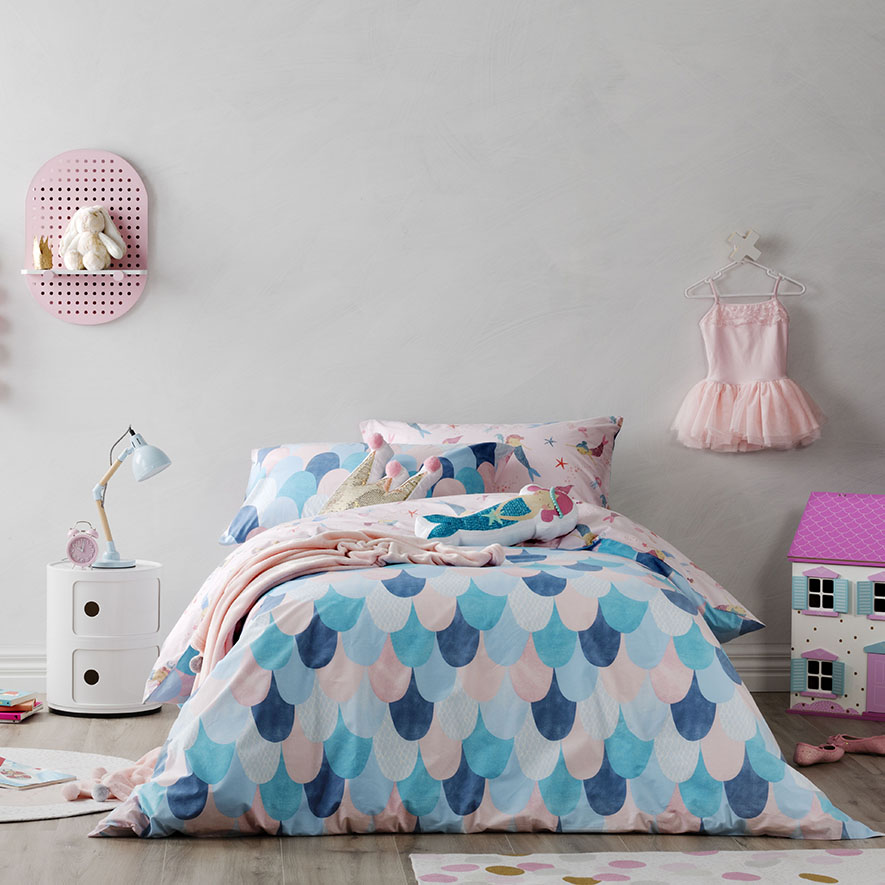 Adairs Kids Mermaid Dreaming Quilt Cover Set Adairs