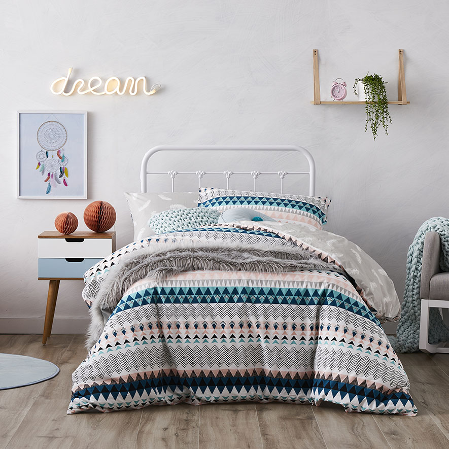 Tribal Feather Quilt Cover Set Adairs Kids Quilt Covers