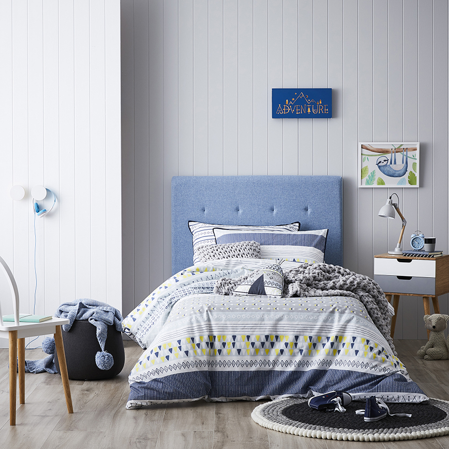 Nomad Quilt Cover Set Grey Adairs Kids Bedroom Quilt Covers