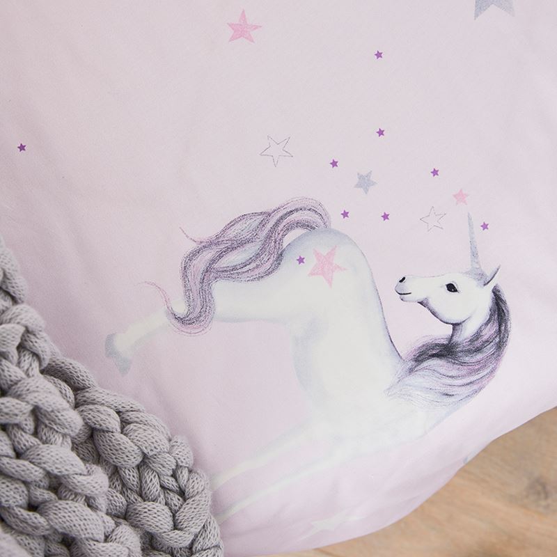Unicorn Star Purple Quilt Cover Set