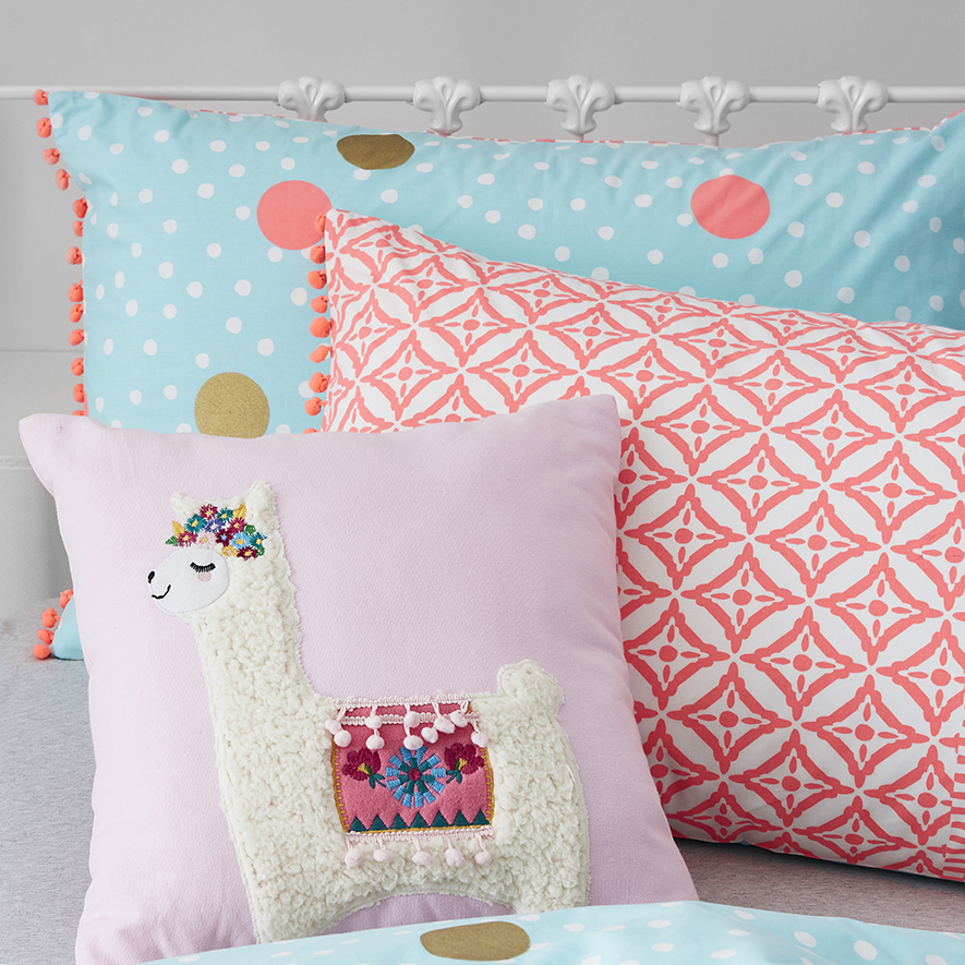 Adairs Kids Boho Quilt Cover Set Pink Adairs