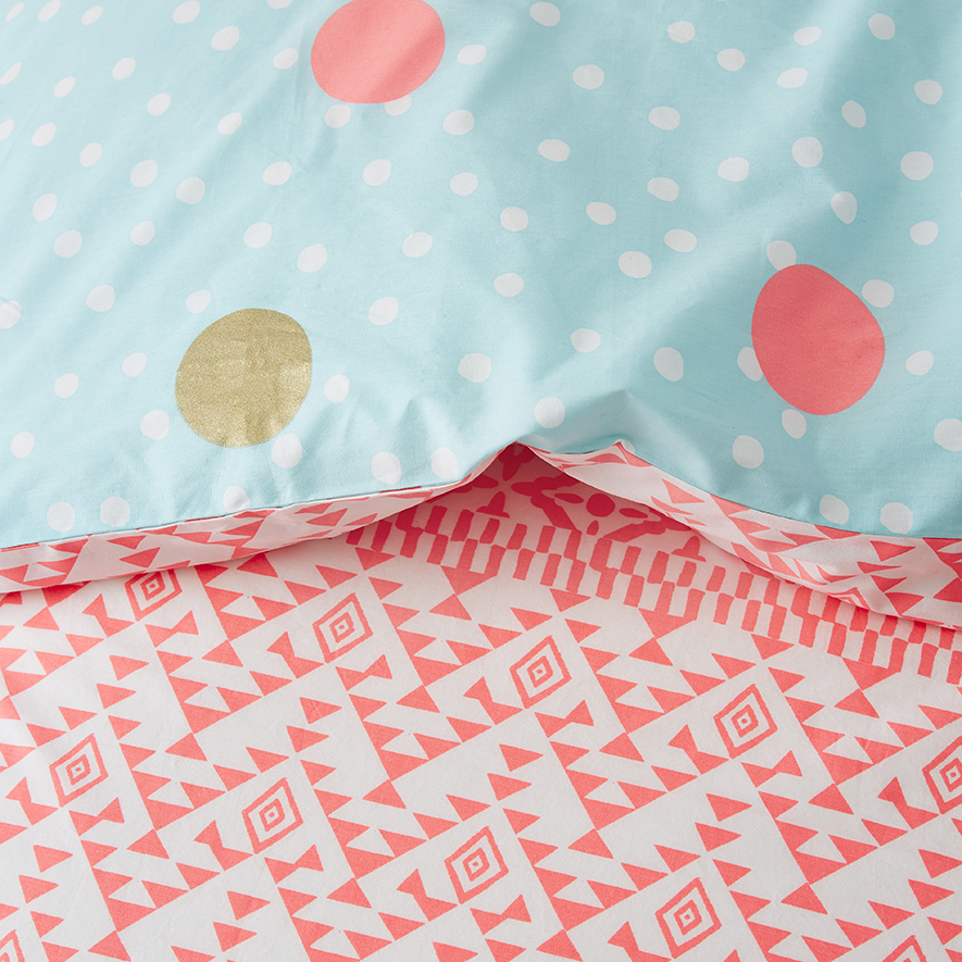 Adairs Kids Boho Quilt Cover Set Pink Adairs