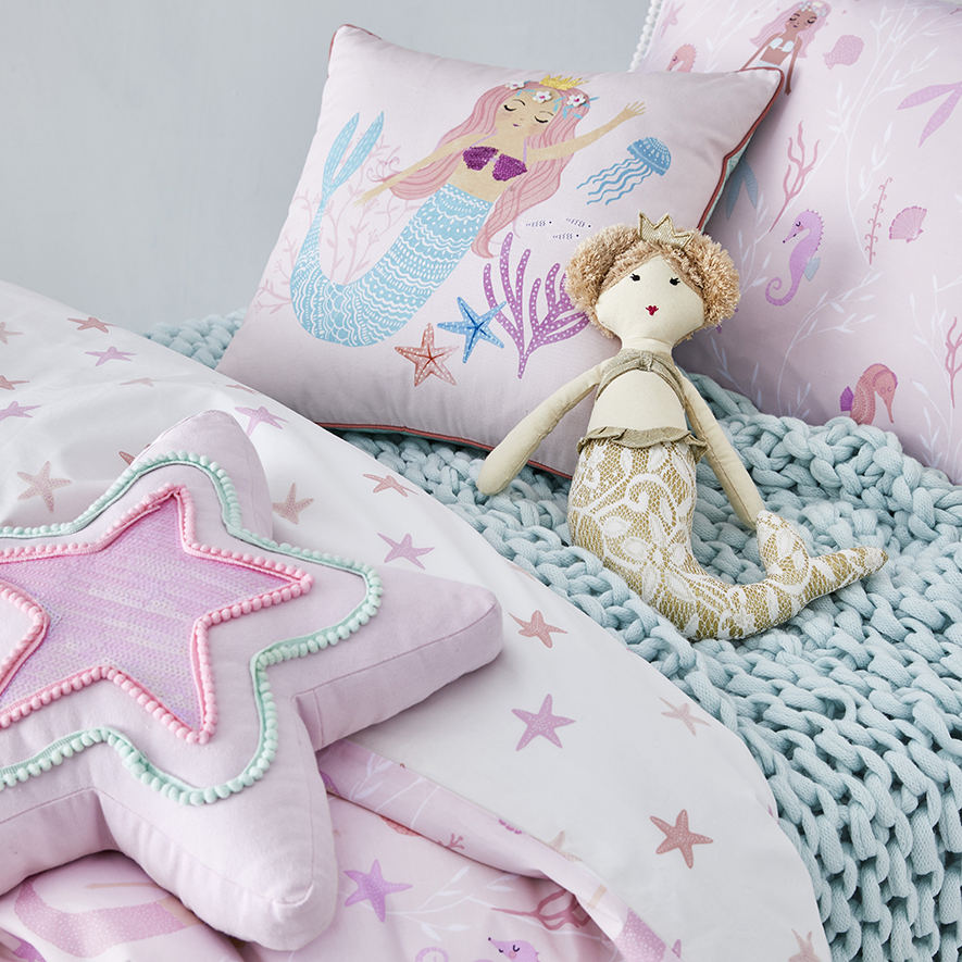Adairs mermaid quilt cover top