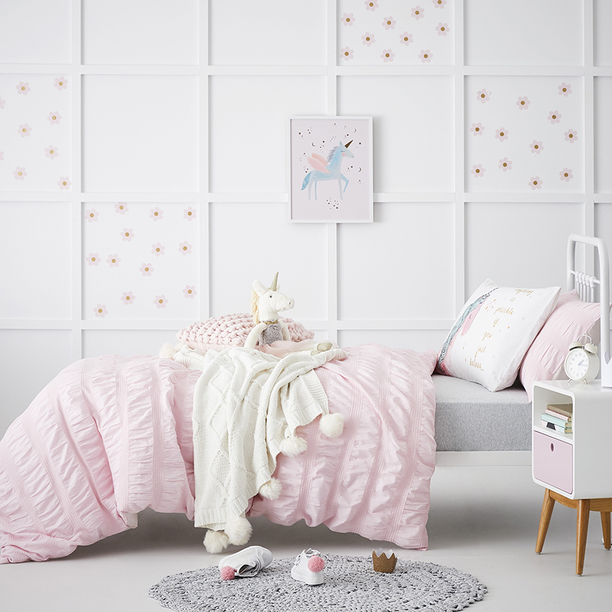 Adairs Kids Angelica Quilt Cover Set Pink Adairs