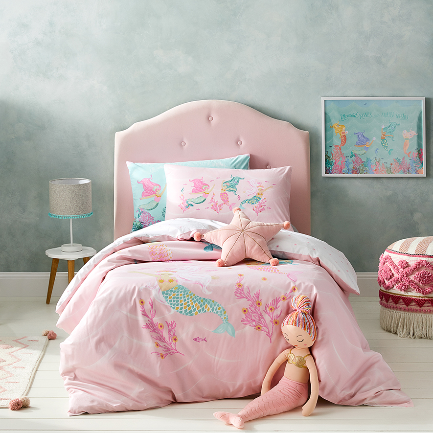 Mermaid single hotsell quilt cover