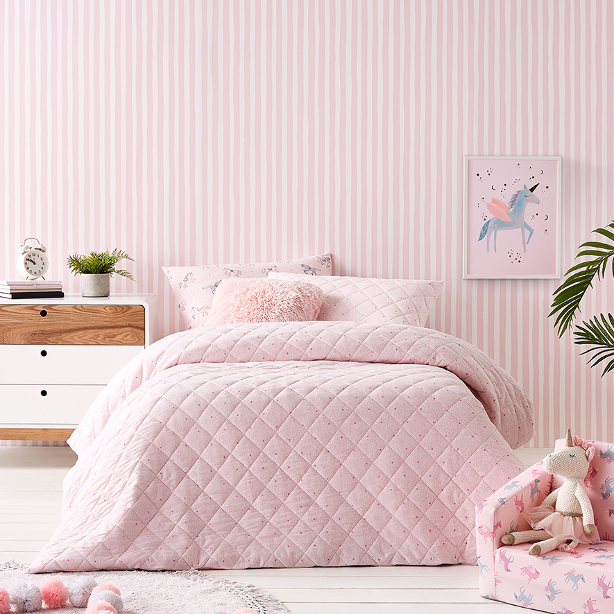 Adairs pink top quilt cover