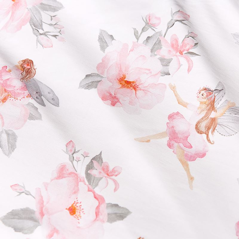 Fairy Rose Quilt Cover Set White
