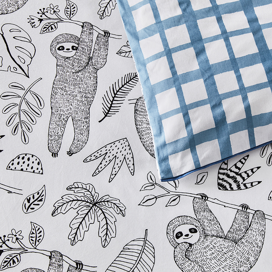 Adairs sloth doona cover clearance