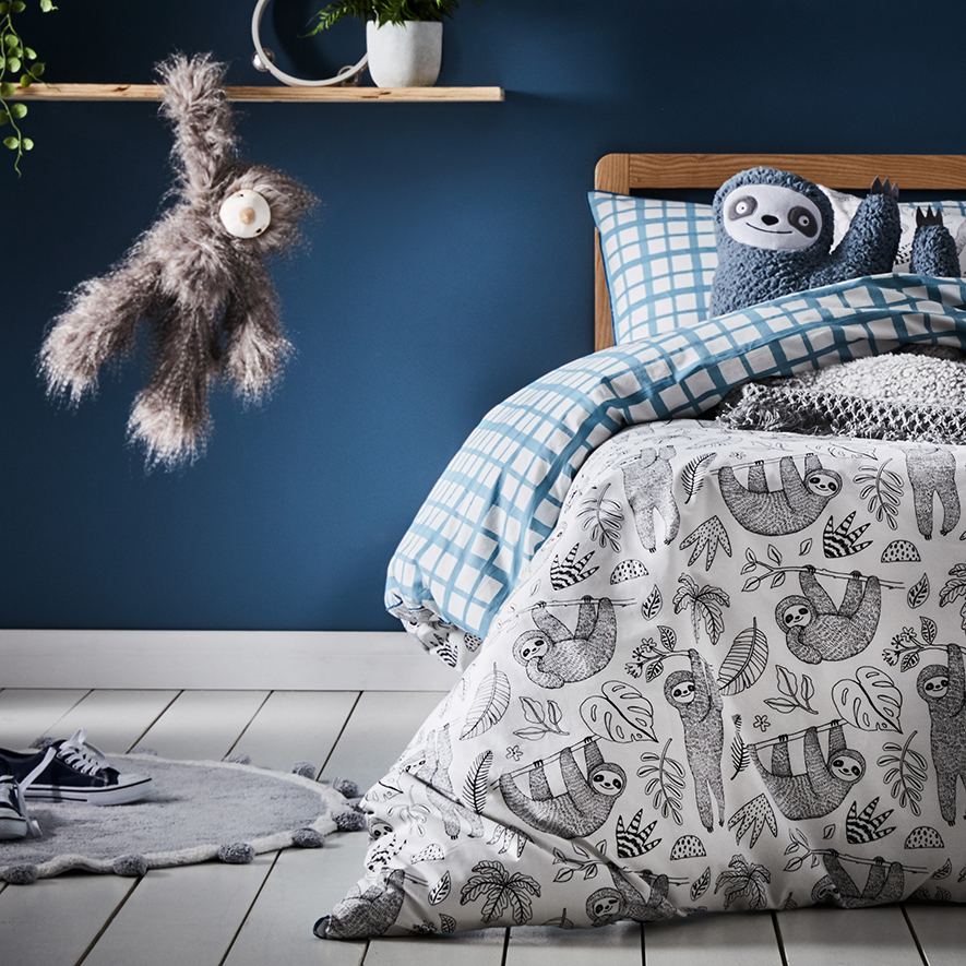 Smiley Sloth Quilt Cover Set Adairs Kids