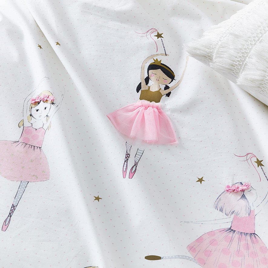 Adairs Kids Be A Ballerina White Quilt Cover Set Bedroom Adairs