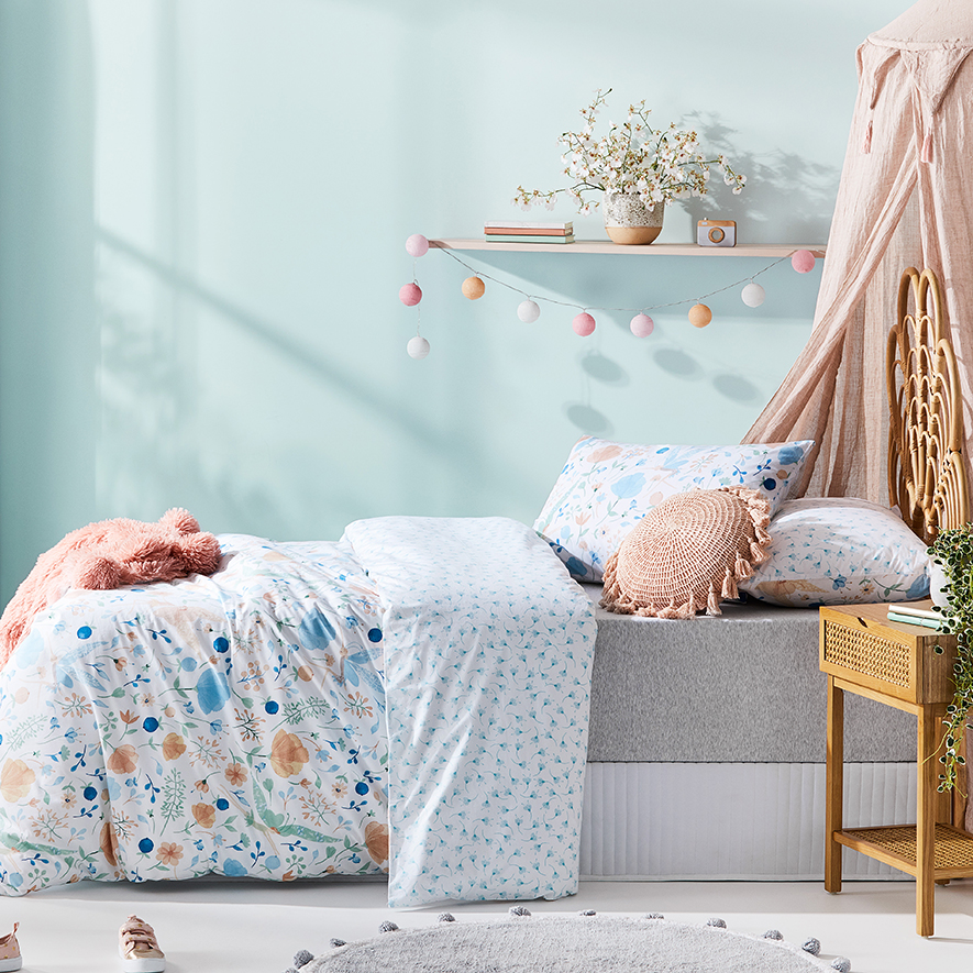Adairs Kids Fairy Garden White Quilt Cover Set Adairs