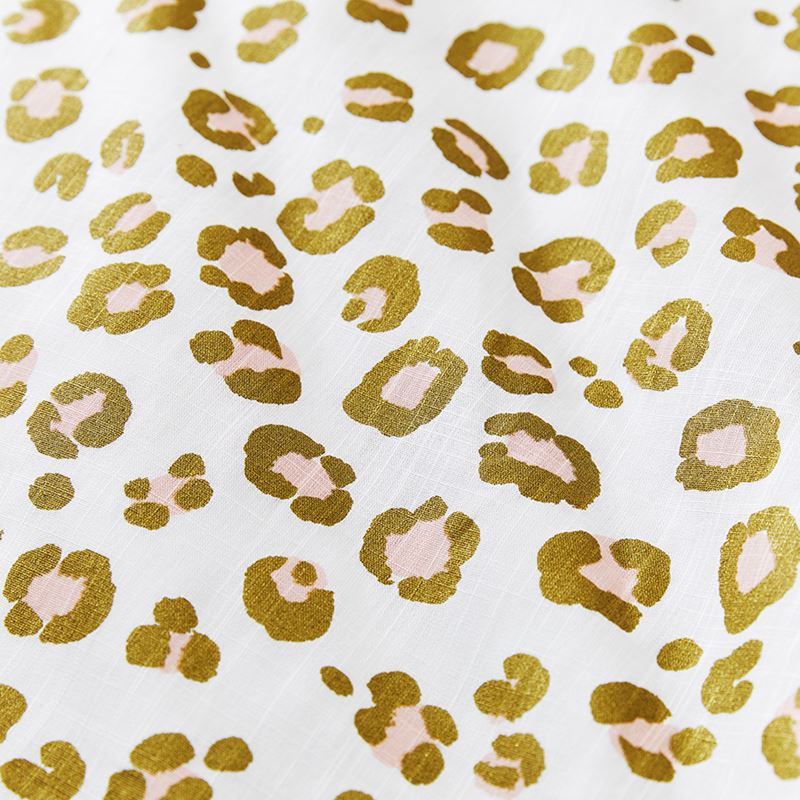 Pastel Leopard Print White Quilt Cover Set