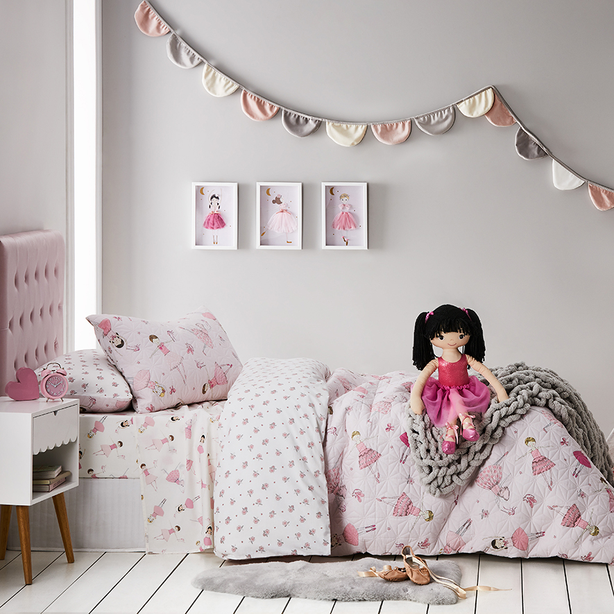 Adairs ballerina shop quilt cover