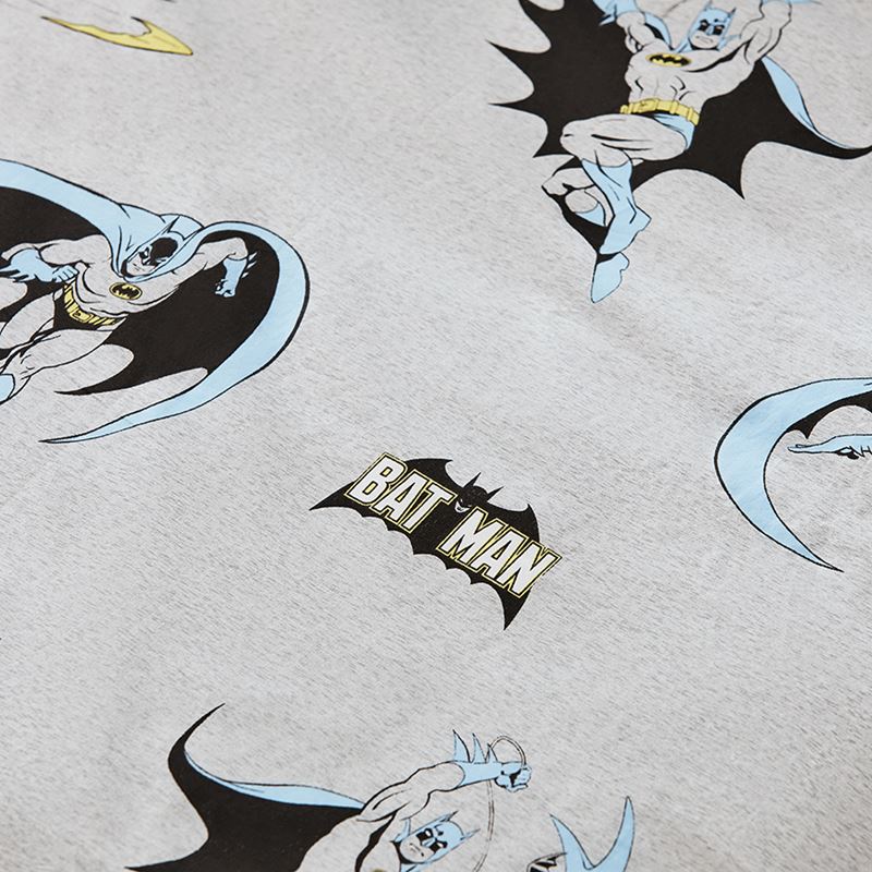 Vintage Batman Light Grey Quilt Cover Set