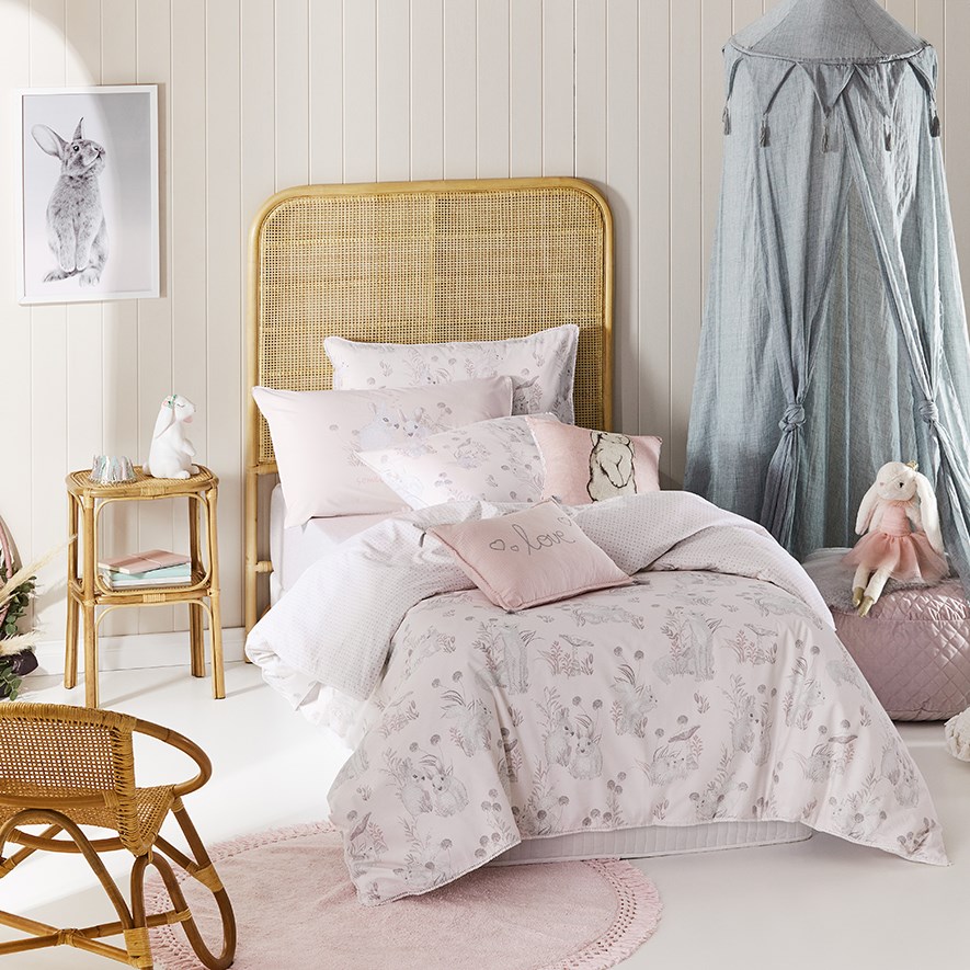 Secret Garden Soft Pink Quilt Cover Set Adairs